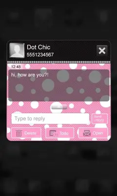 Dot Chic Pink GO SMS android App screenshot 2